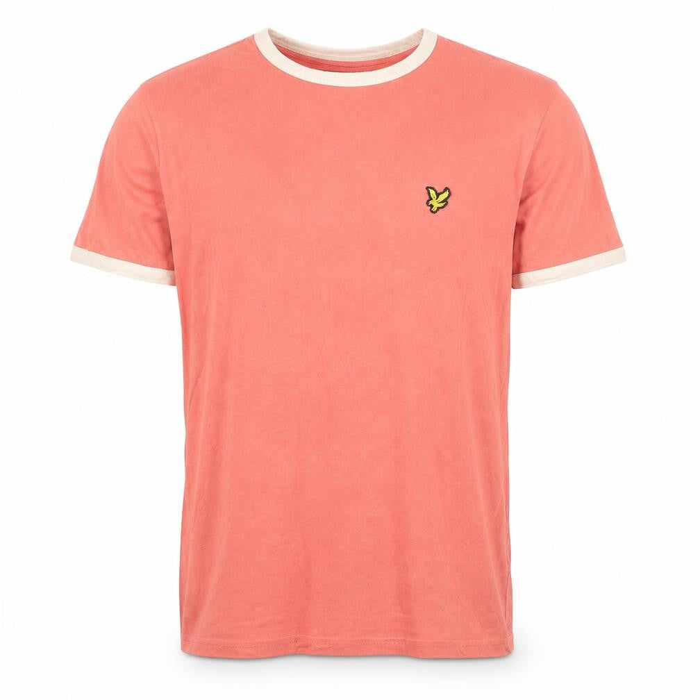 Lyle & Scott Men's Pink Crew Neck Short Sleeve Cotton T-Shirt M