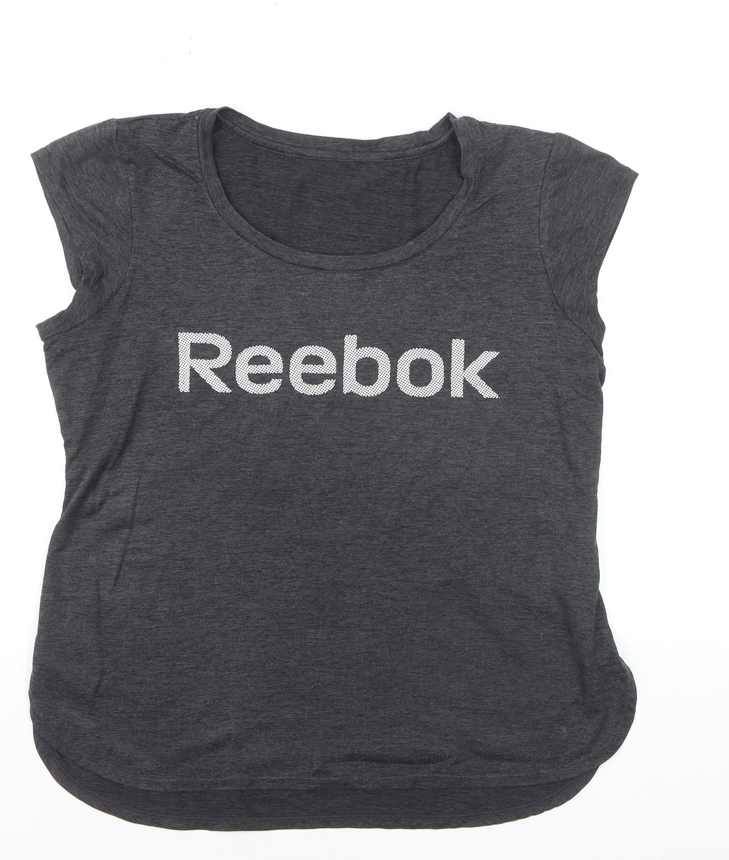 Reebok Womens Grey Short Sleeve Crew Neck T-Shirt Size L