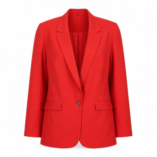 Next Women Red Single-Breasted Blazer UK 8 Tailored Jacket