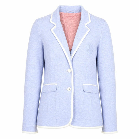 Crew Clothing Co. Women’s Blue Cotton Blazer Size 8 Classic Preppy Style