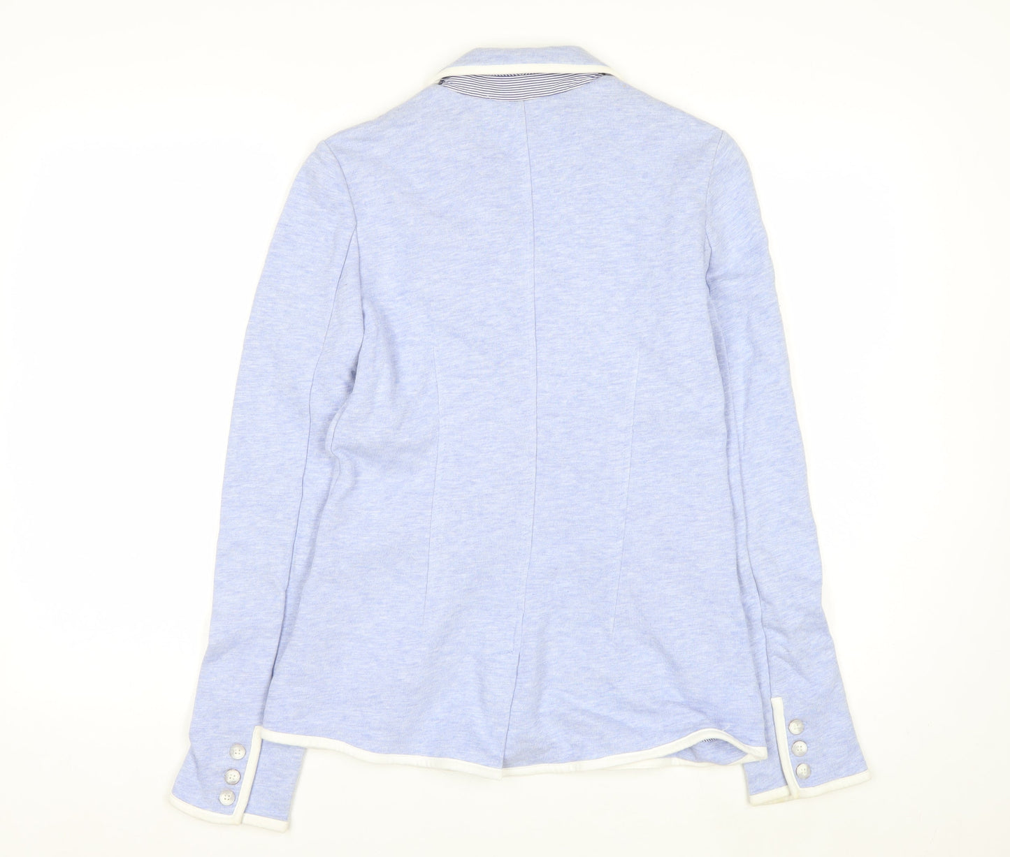 Crew Clothing Co. Women’s Blue Cotton Blazer Size 8 Classic Preppy Style