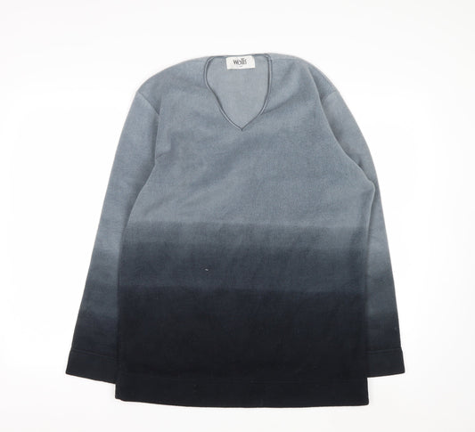 Wallis Women Grey Ombre Pullover Sweatshirt Size 10 Polyester