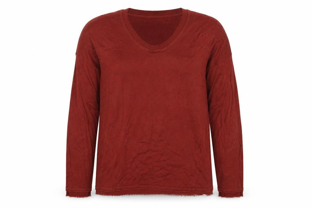 Sisley Women's Brown V-Neck Knit Pullover Jumper XS