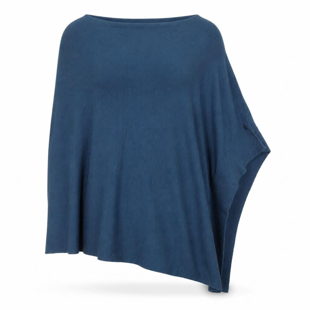 Sandwich Women Blue Wool Blend Cape Jumper Size M