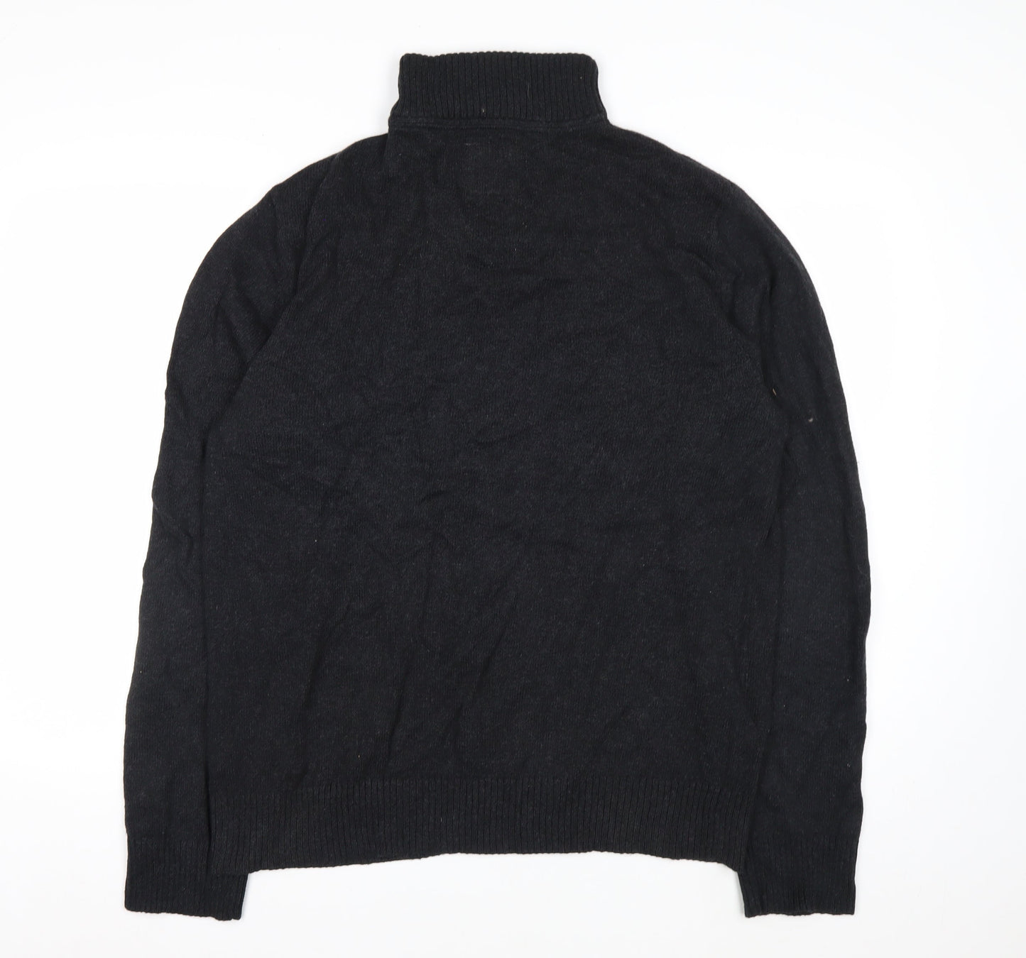 Fat Face Men’s Grey 1/2 Zip Cotton Cashmere Jumper L