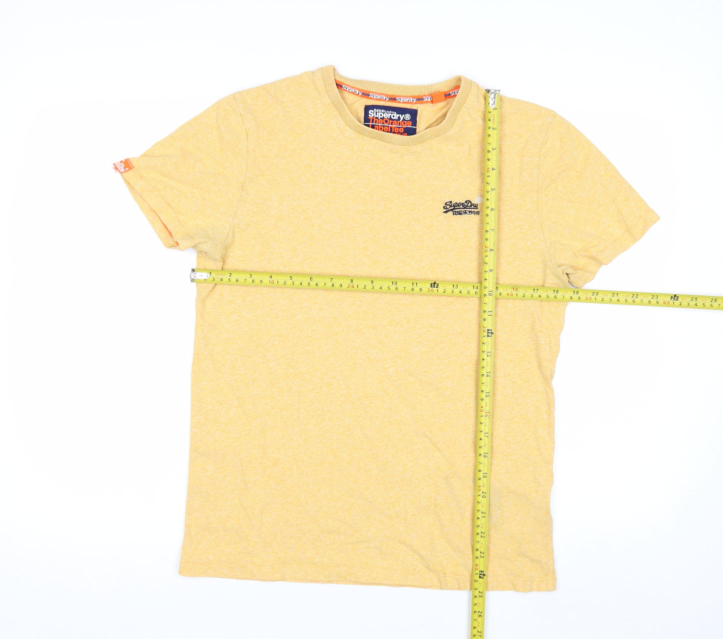 Superdry Men's Yellow Medium Orange Label Crew Neck T-Shirt