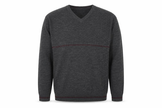 Pierre Cardin Men's Grey XL V-Neck Pullover Jumper