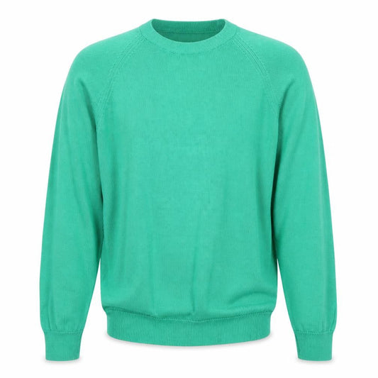 Parkhurst Men's Green Cotton Crew Neck Jumper M Vintage Classic Knit