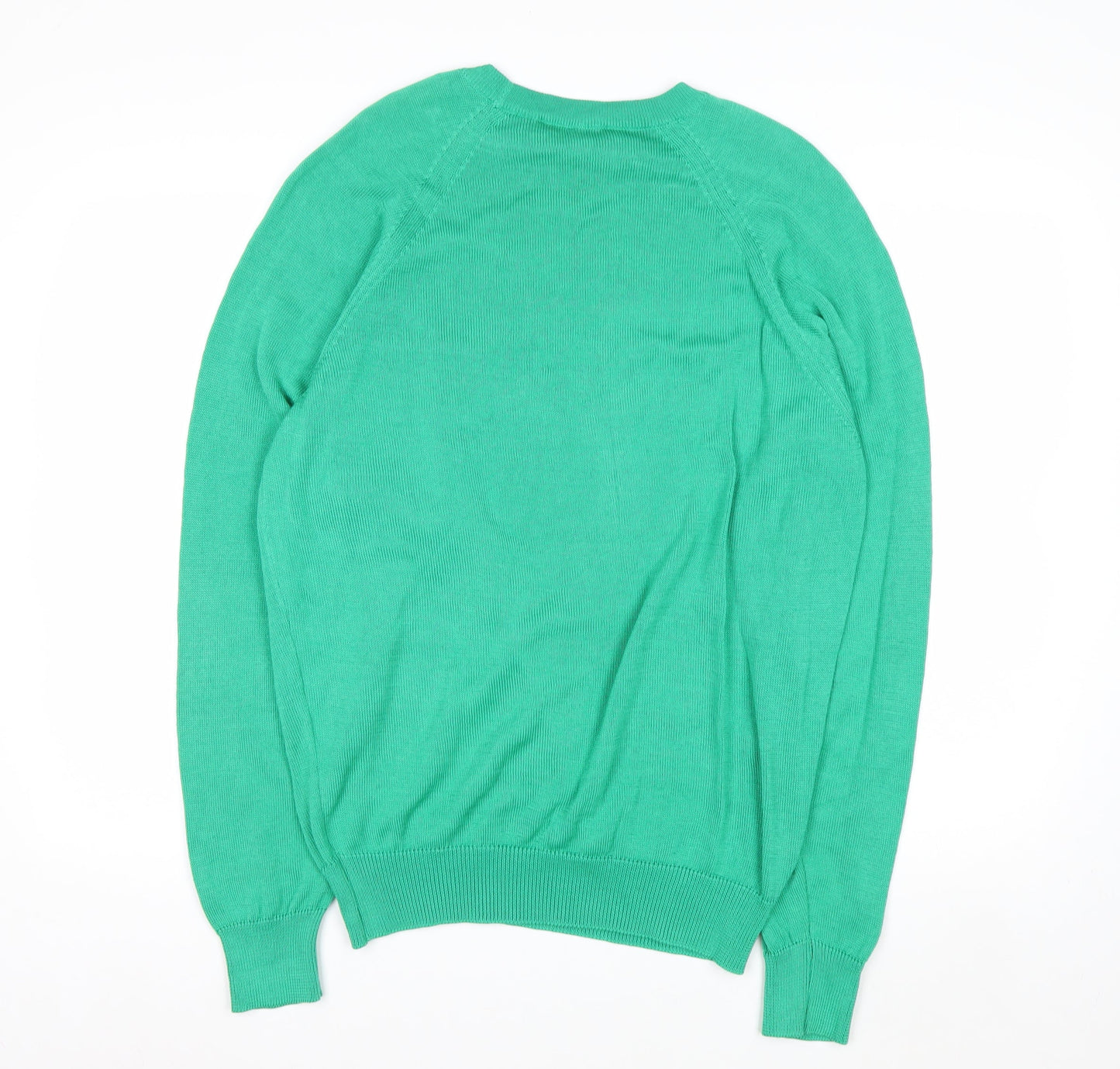 Parkhurst Men's Green Cotton Crew Neck Jumper M Vintage Classic Knit