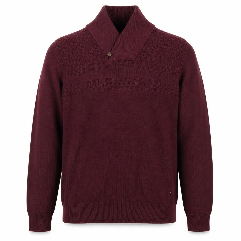Chaps Men's Red Cotton Collared Pullover Jumper Size L