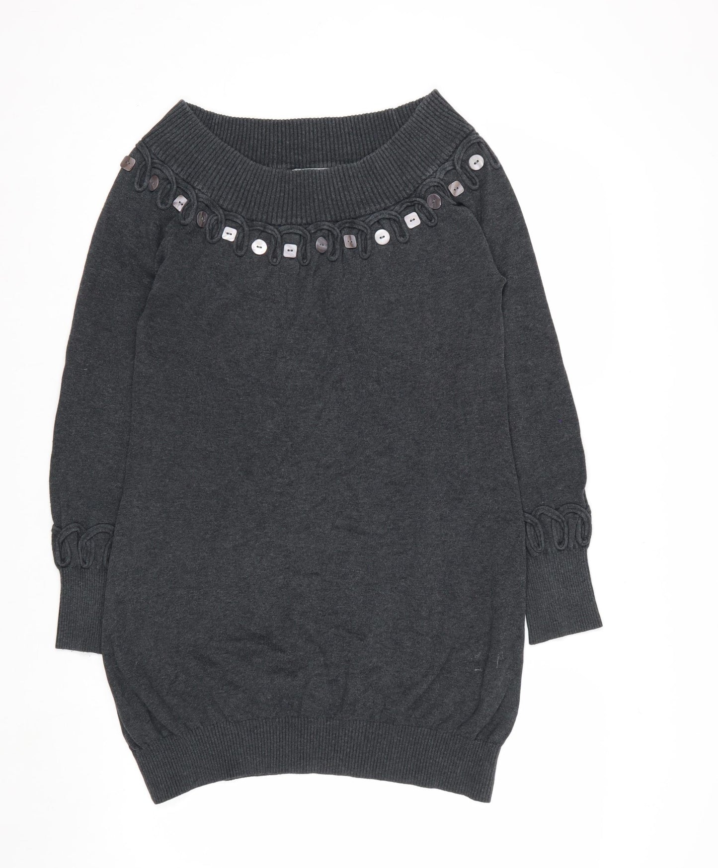 Marks and Spencer Per Una Grey Wool Blend Women's Jumper Size 10