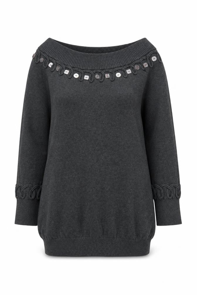 Marks & Spencer Per Una Grey Wool Blend Women's Jumper Size 10