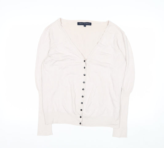 French Connection Women's Beige XL Button Cardigan Knitwear