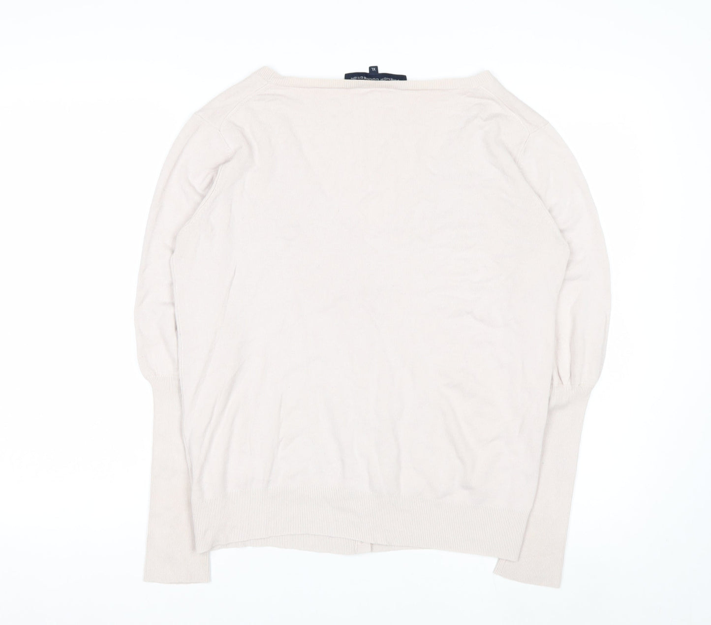 French Connection Women's Beige XL Button Cardigan Knitwear
