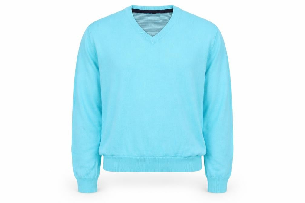 Club Room Men's Blue XL V-Neck Merino Wool Pullover Jumper