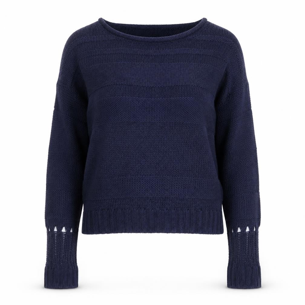 Romeo & Juliet Couture Women's Blue Knit Pullover Jumper Size S