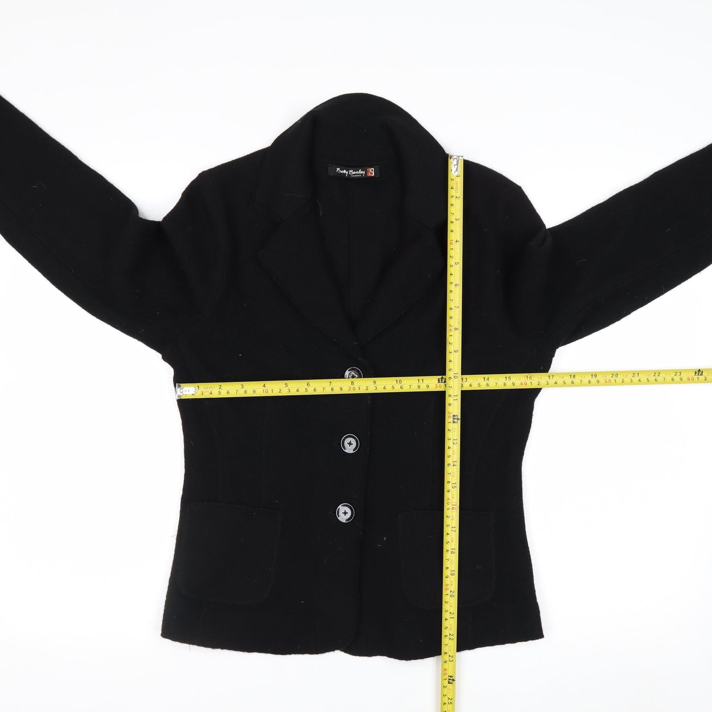 Betty Barclay Womens Black Wool Blazer Size 10 Classic Work Jacket