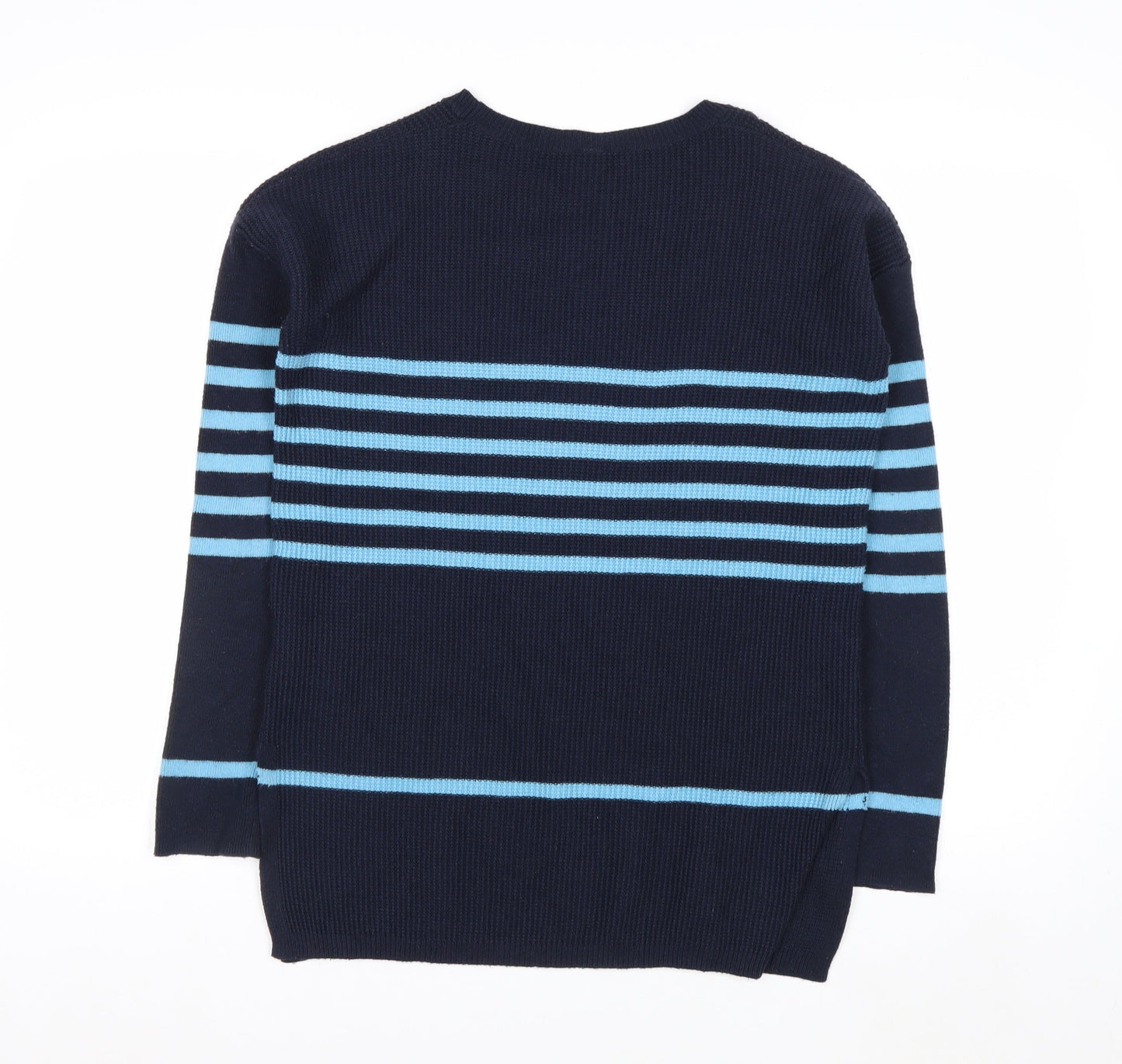 GAP Women’s Blue Striped V-Neck Knit Pullover Jumper XS