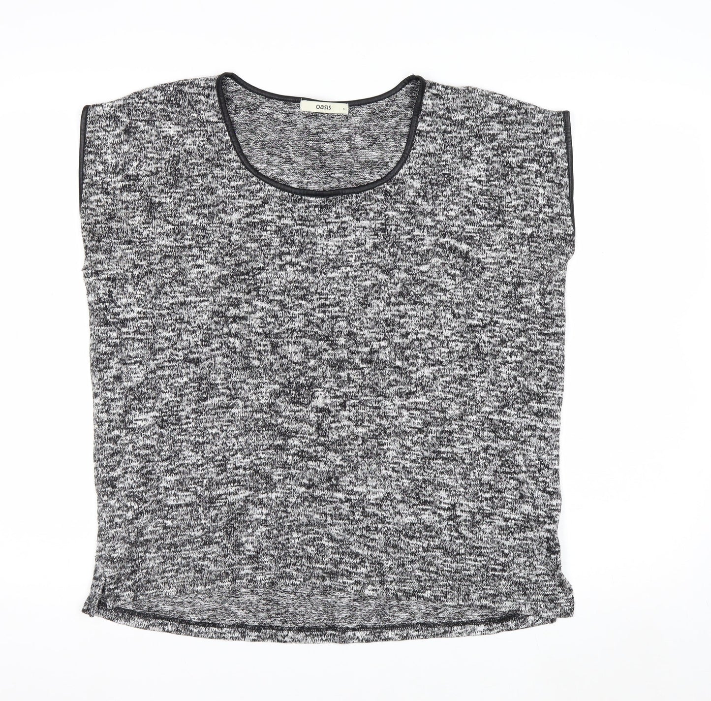 Oasis Women’s Grey Knit Sleeveless Pullover Jumper Size S