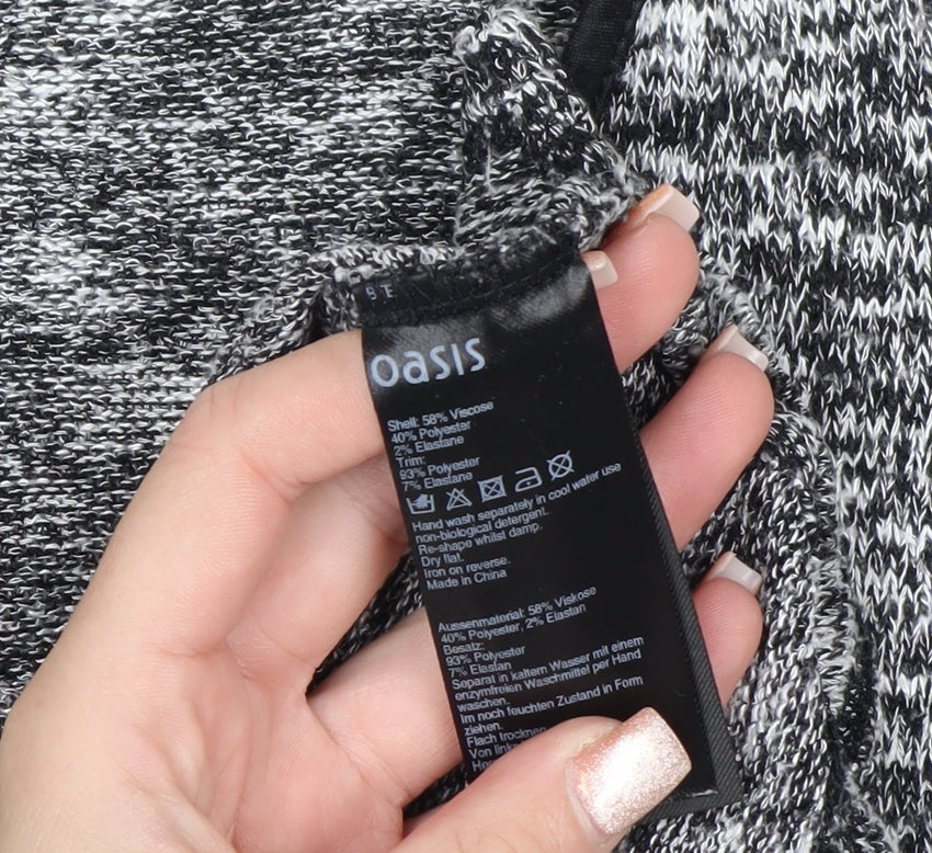 Oasis Women’s Grey Knit Sleeveless Pullover Jumper Size S