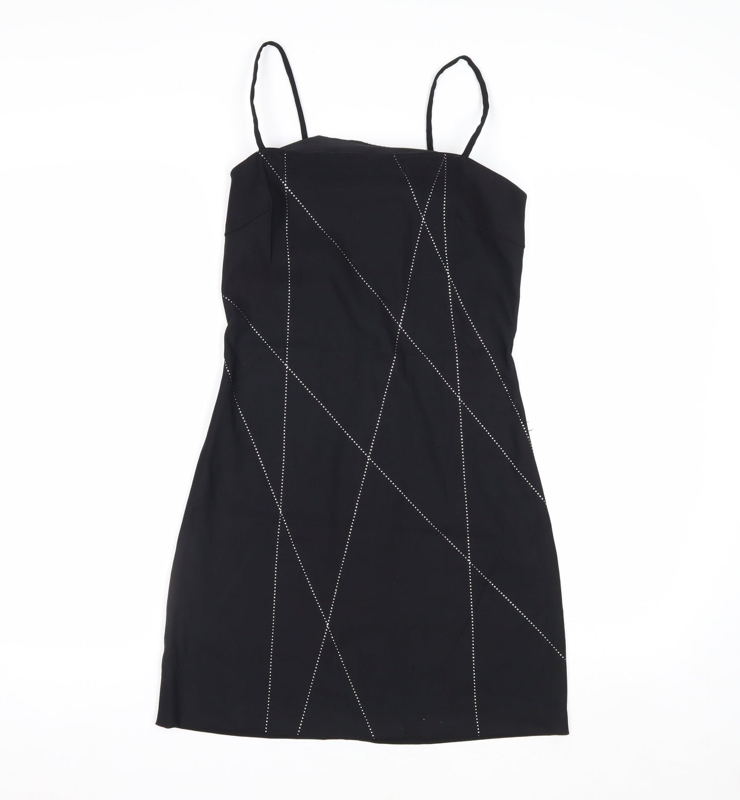 Byer Too! Women's Black Rhinestone Bodycon Dress Size 8