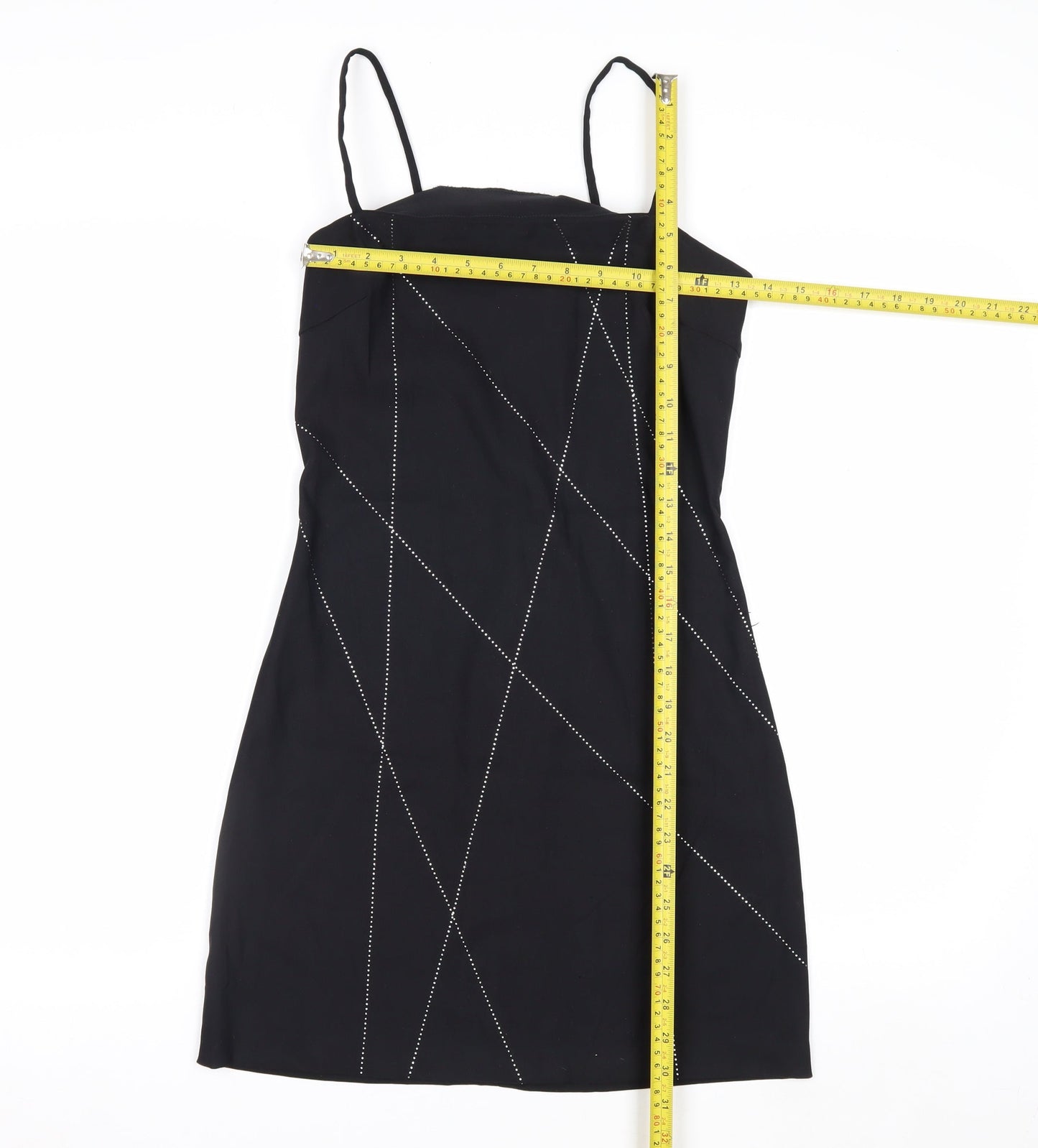 Byer Too! Women's Black Rhinestone Bodycon Dress Size 8