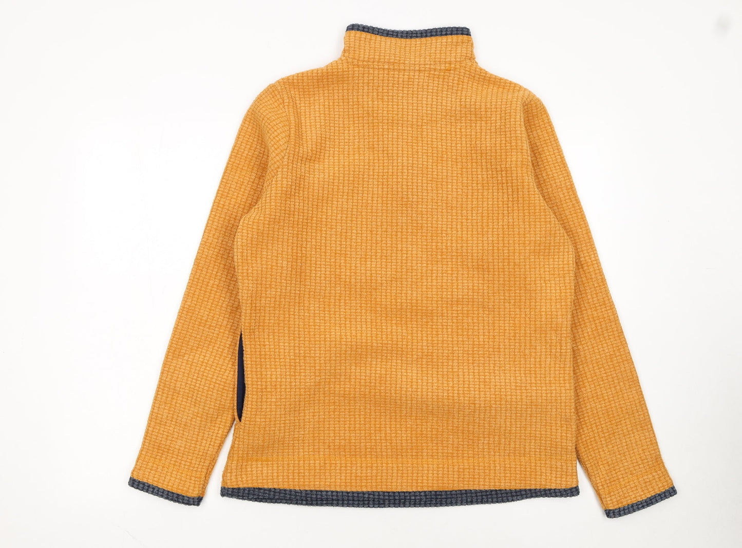 Weird Fish Womens Mustard 1/4 Zip Fleece Sweatshirt Size 12