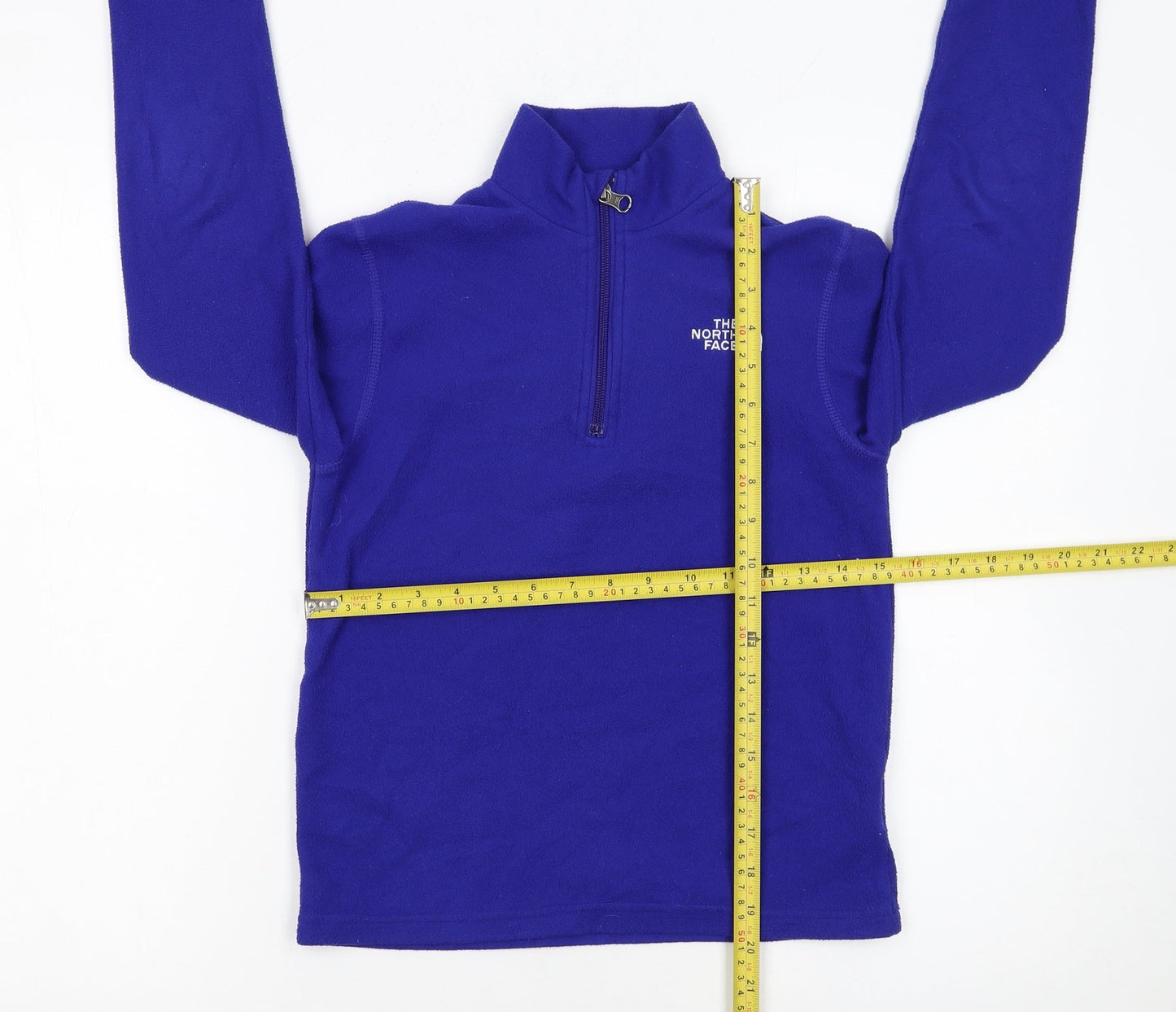 The North Face Boys Blue Fleece 1/4 Zip Sweatshirt Medium Youth