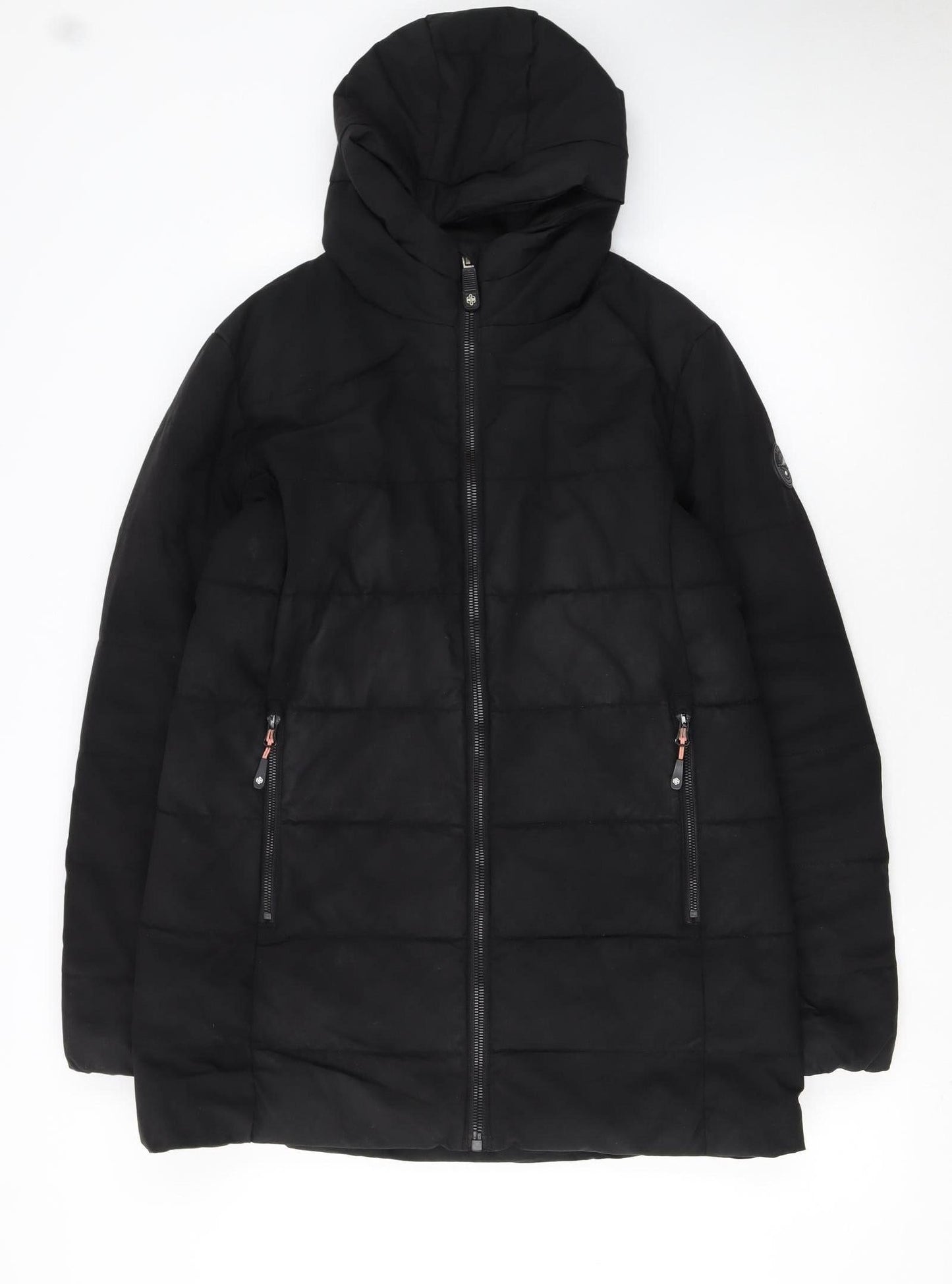 Surfanic Boys Black 13-14 Years Hooded Puffer Jacket Winter Coat