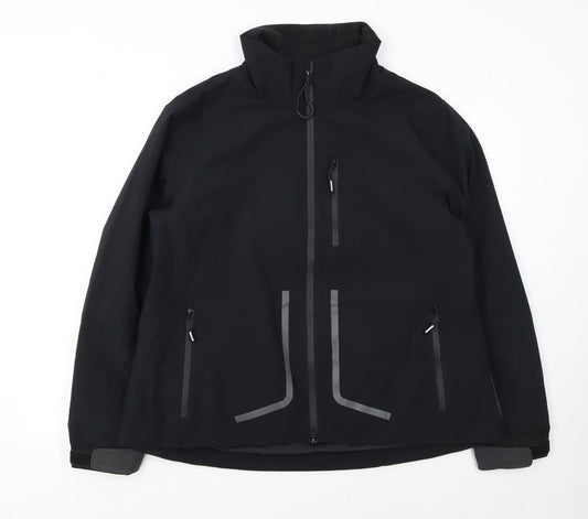 Marks and Spencer Womens Black Size 16 Windbreaker Waterproof Active Jacket