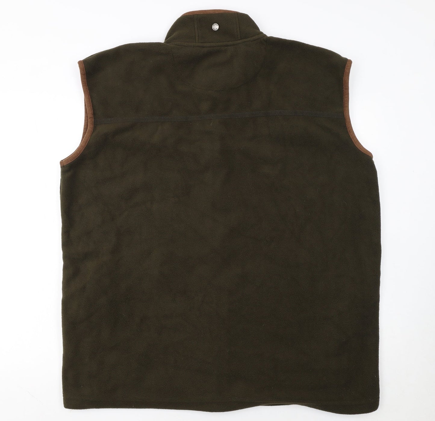 Hazy Blue Men's Brown 3XL Fleece Bodywarmer Waistcoat