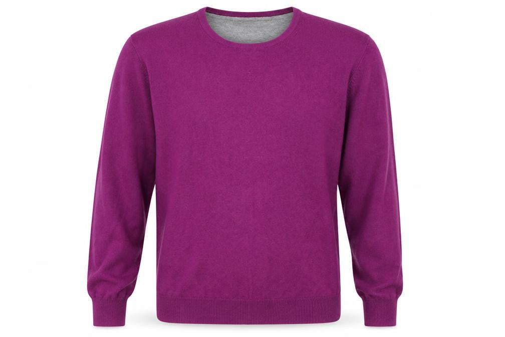 Marks & Spencer Men's Purple Cotton Cashmere Pullover Jumper L