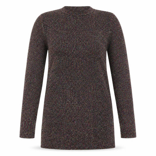 H&M Women Multicoloured Glitter Knit Crew Neck Jumper Size 10