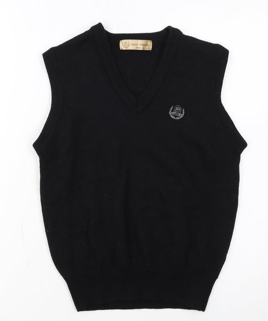 Mizuno Grand Monarch Men's Black Wool Knit V-Neck Vest M