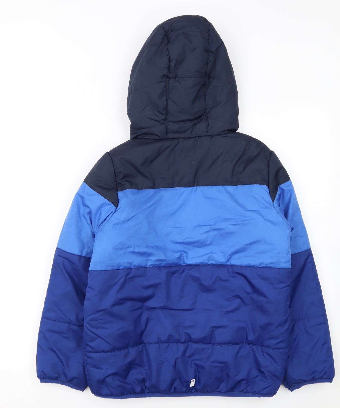 Regatta Boys Blue Colourblock Hooded Puffer Jacket 9-10 Years