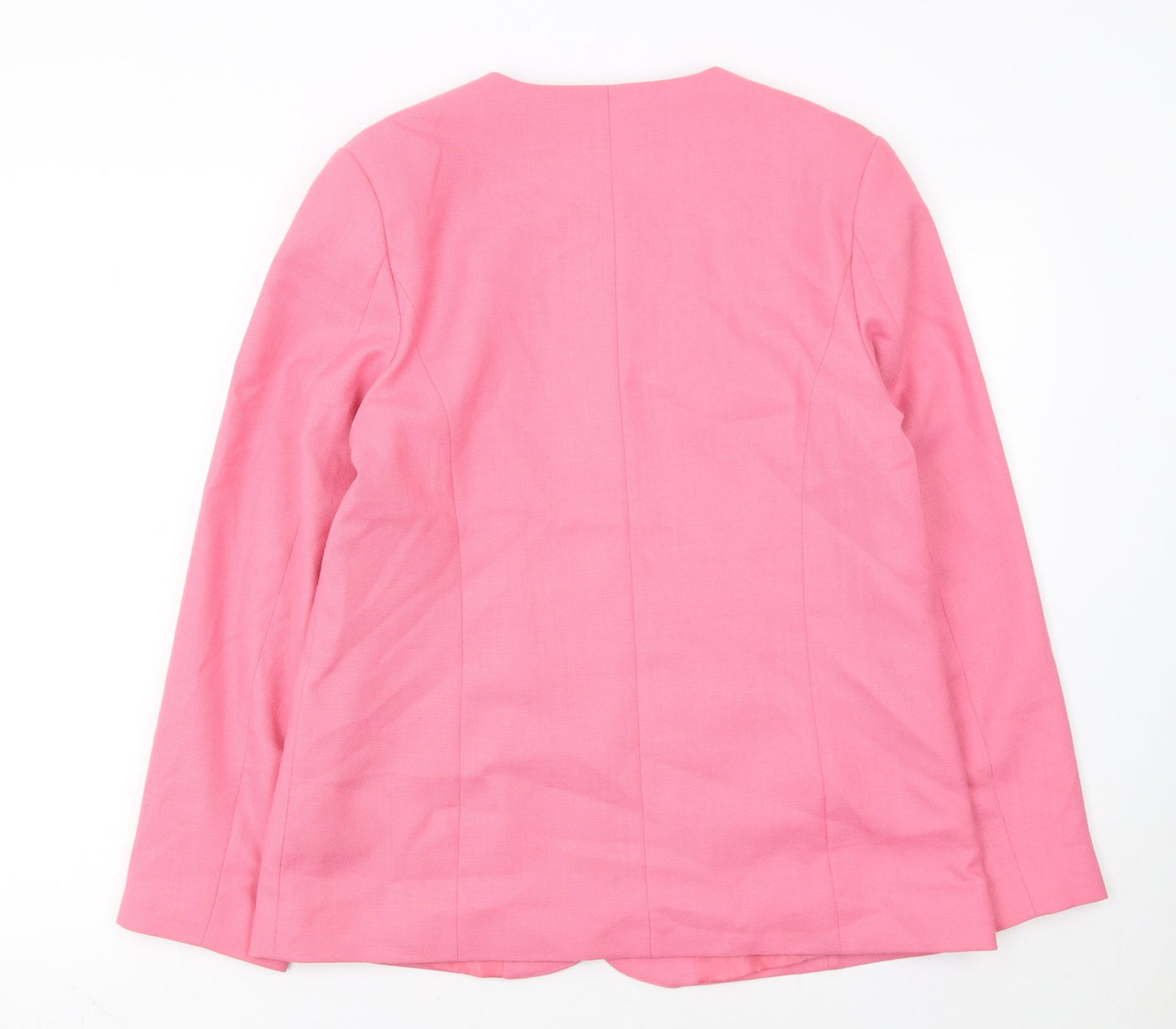 First Avenue Women's Pink Suit Jacket Size 14 Regular Polyester Modal