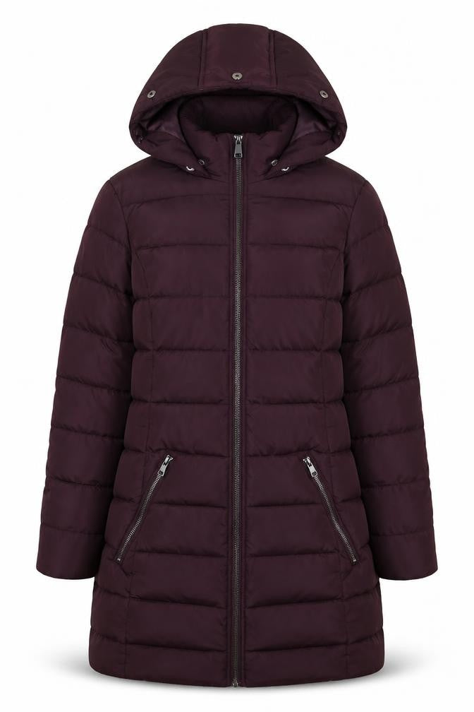 Dorothy Perkins Women's Purple Size 6 Hooded Puffer Coat