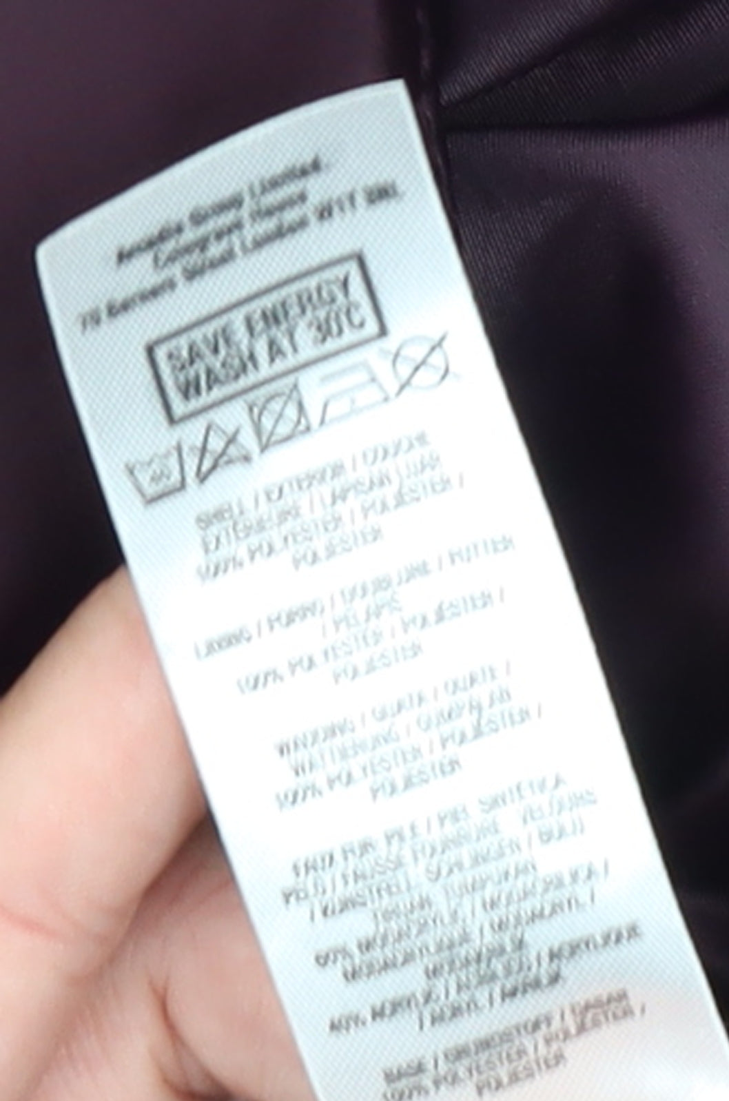 Dorothy Perkins Women's Purple Size 6 Hooded Puffer Coat