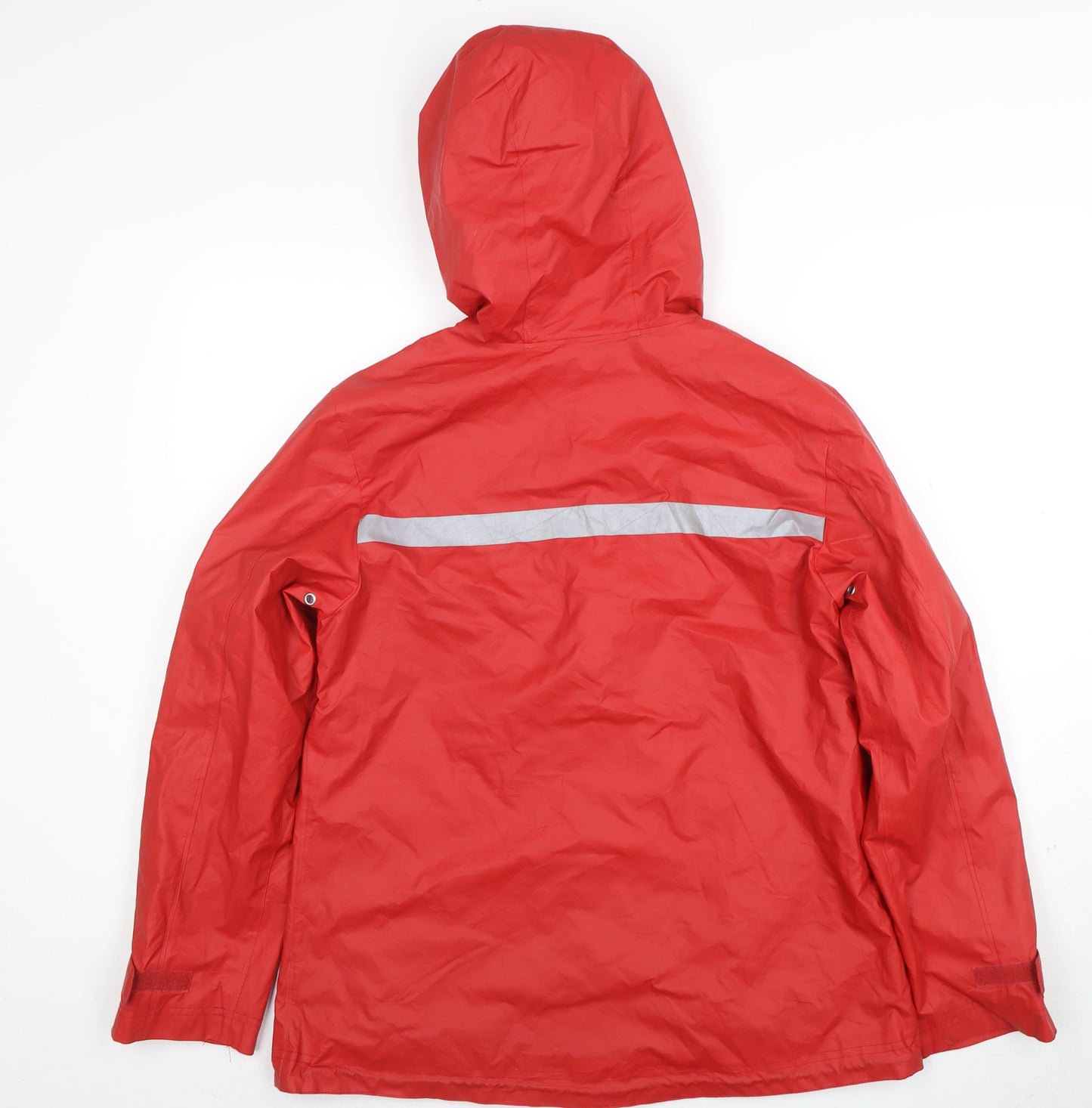 Charles River Apparel Womens Red Hooded Rain Coat Jacket Size M