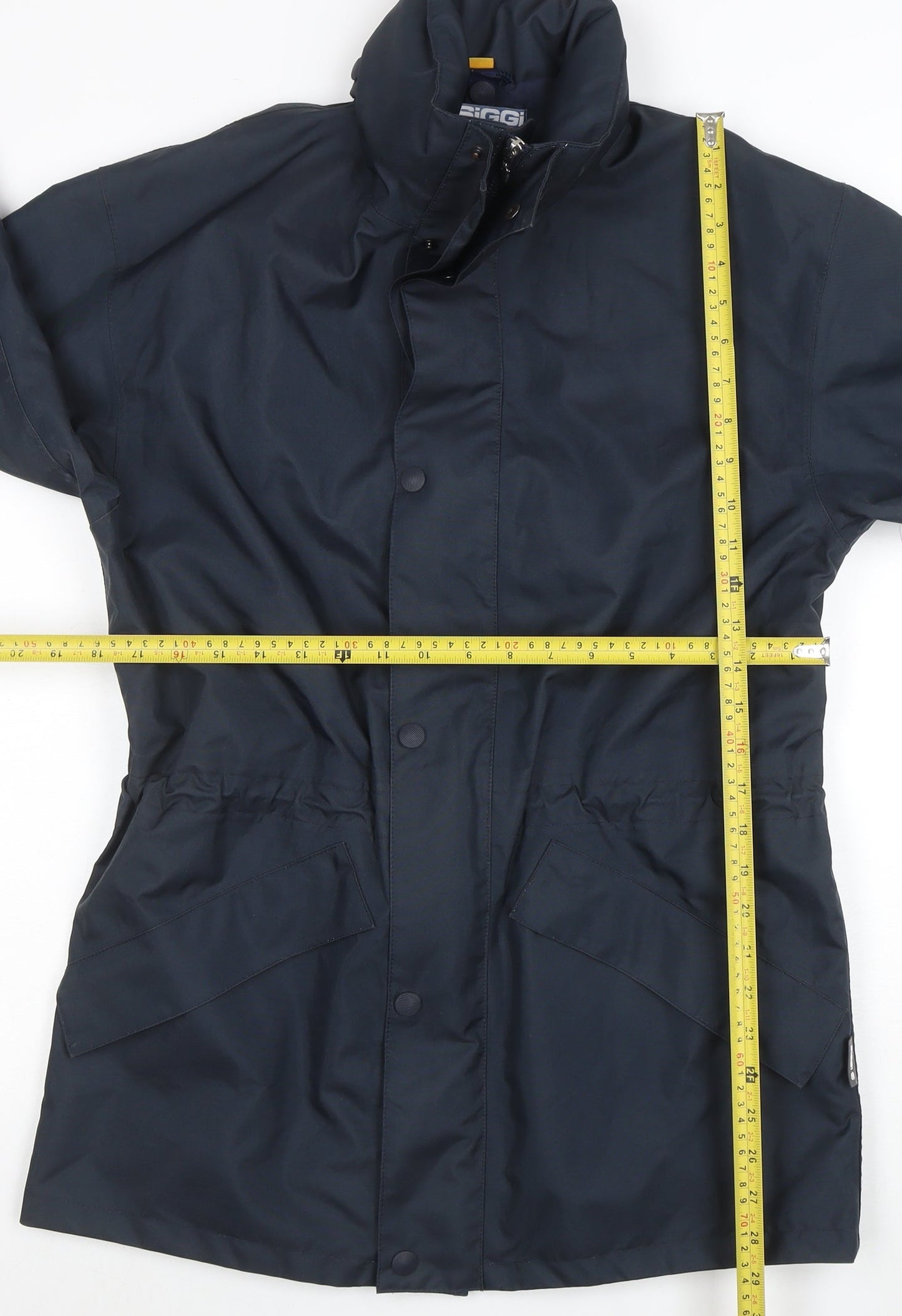 Siggi Men's Blue Waterproof Hooded Rain Coat Jacket Size S Regular Fit