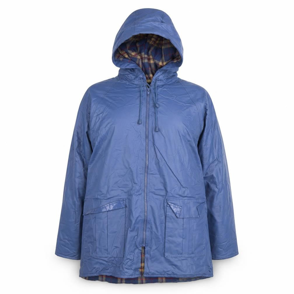 Misty Harbor Women’s Blue Hooded Waterproof Rain Coat Jacket XL