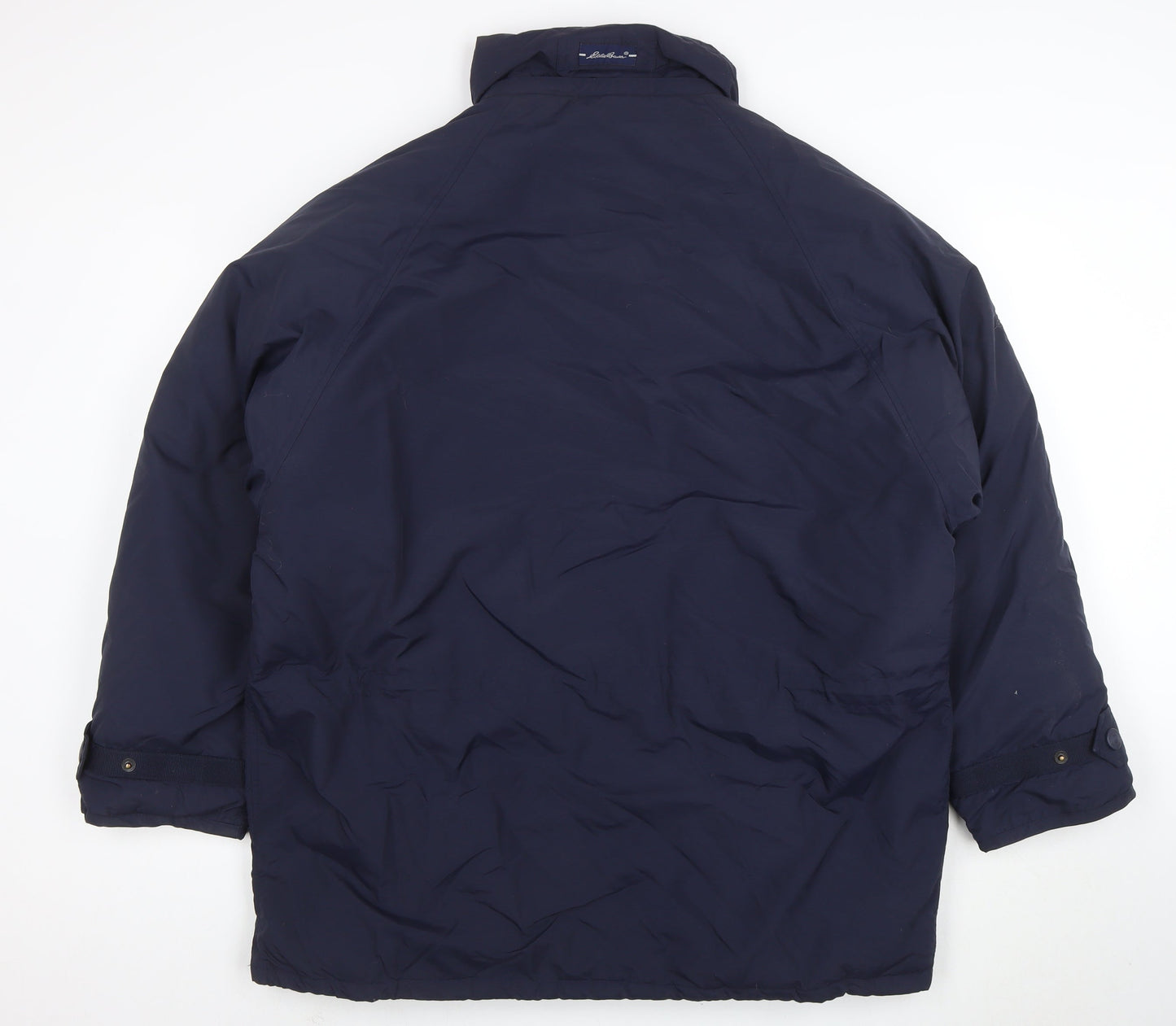 Eddie Bauer Mens Blue M Mid-Length Puffer Jacket Down Insulated