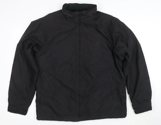 Chaps Men's Black Full Zip Lined Softshell Jacket Size S