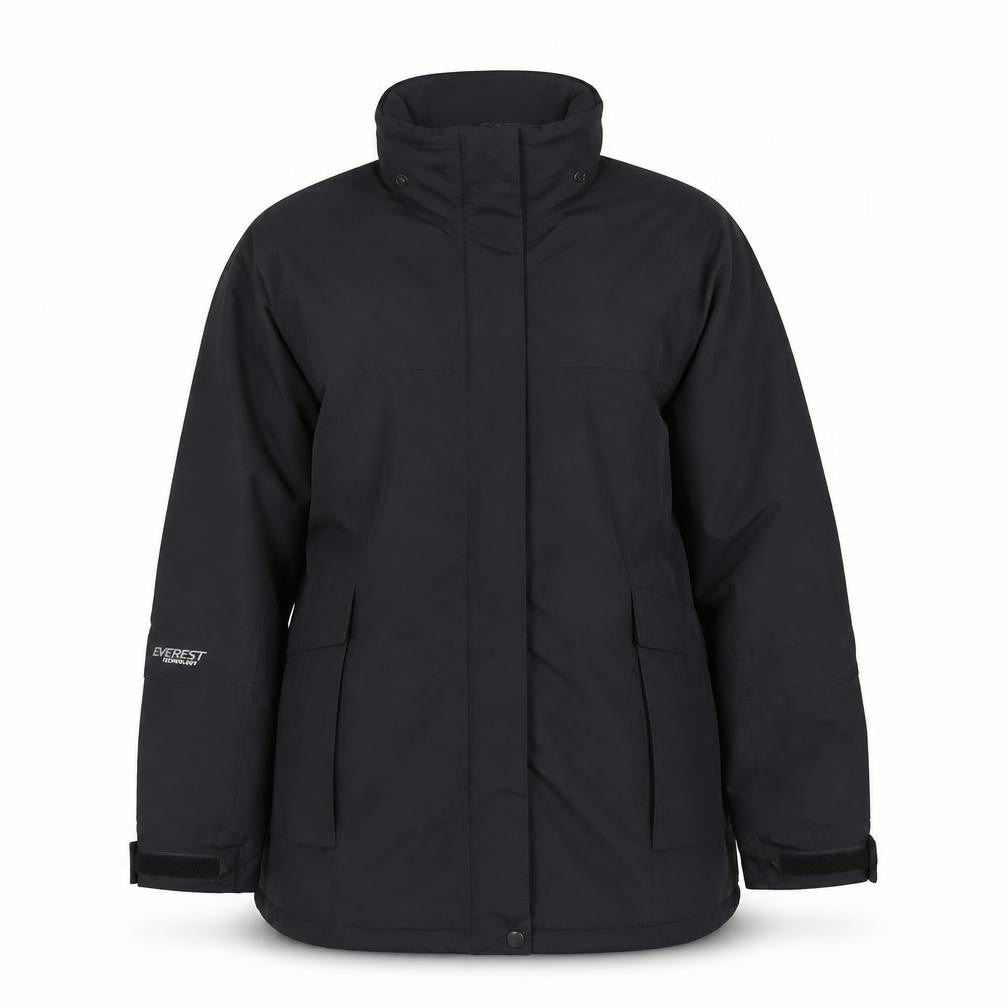 Everest Technology Women’s Black Waterproof Parka Jacket Size 16