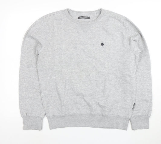 French Connection Mens Grey Cotton Crew Neck Sweatshirt M