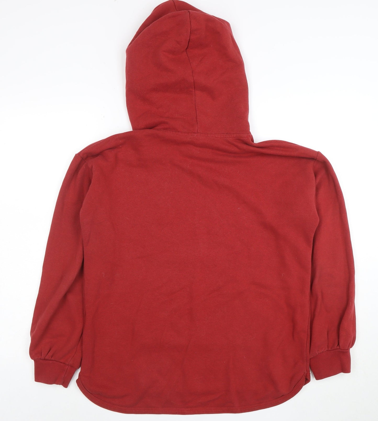 ICHI Unisex Red Pullover Hoodie Medium Regular Fit Cotton Blend
