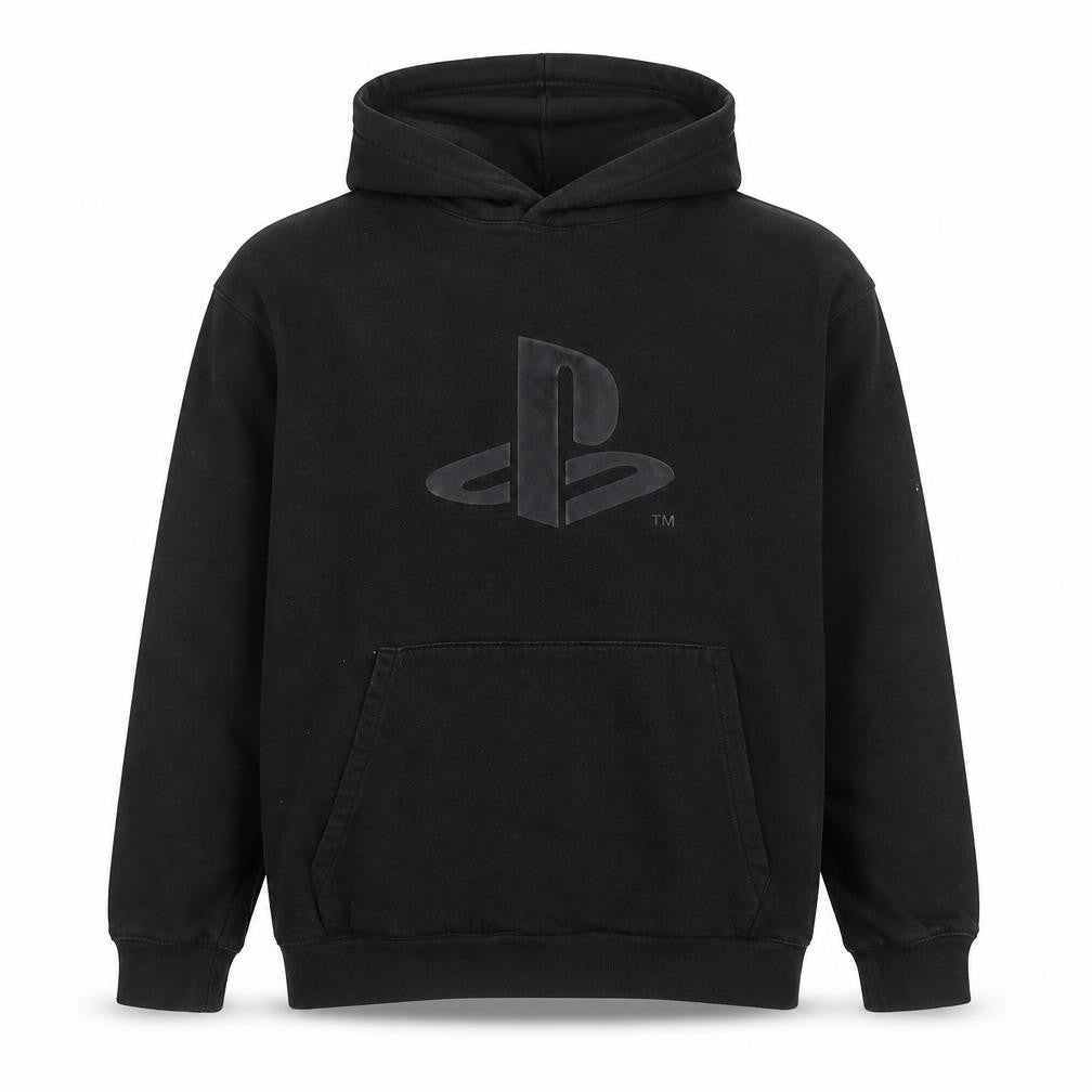 H&M Boys Black PlayStation Pullover Hoodie Size 14+ Cotton Blend