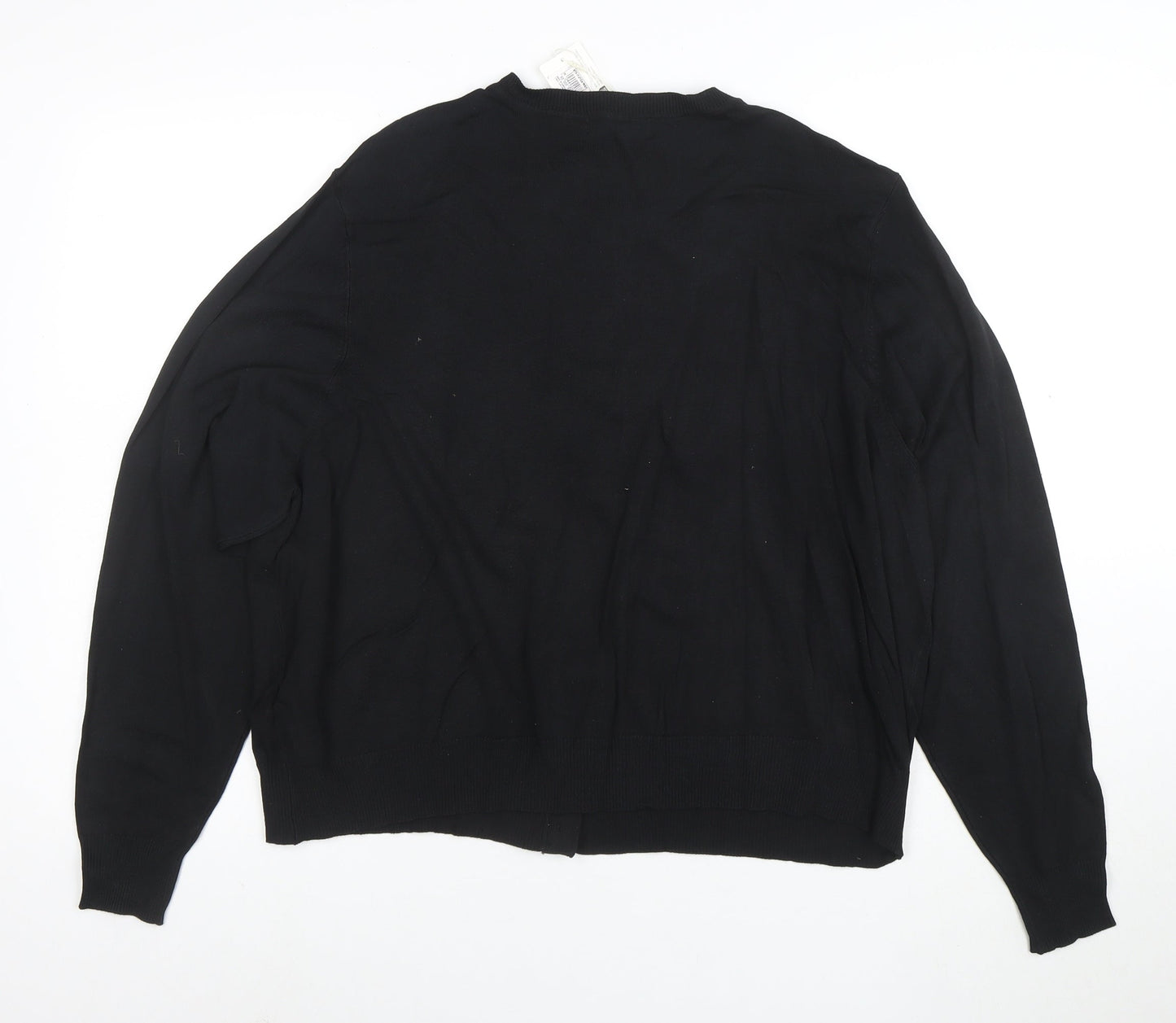 Marks and Spencer Women's Black Size 24 Crew Neck Cardigan
