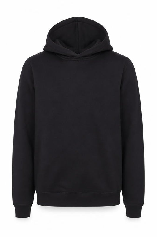 Front view of Jordan boys’ black pullover hoodie xl 13-15 years graphic print logo