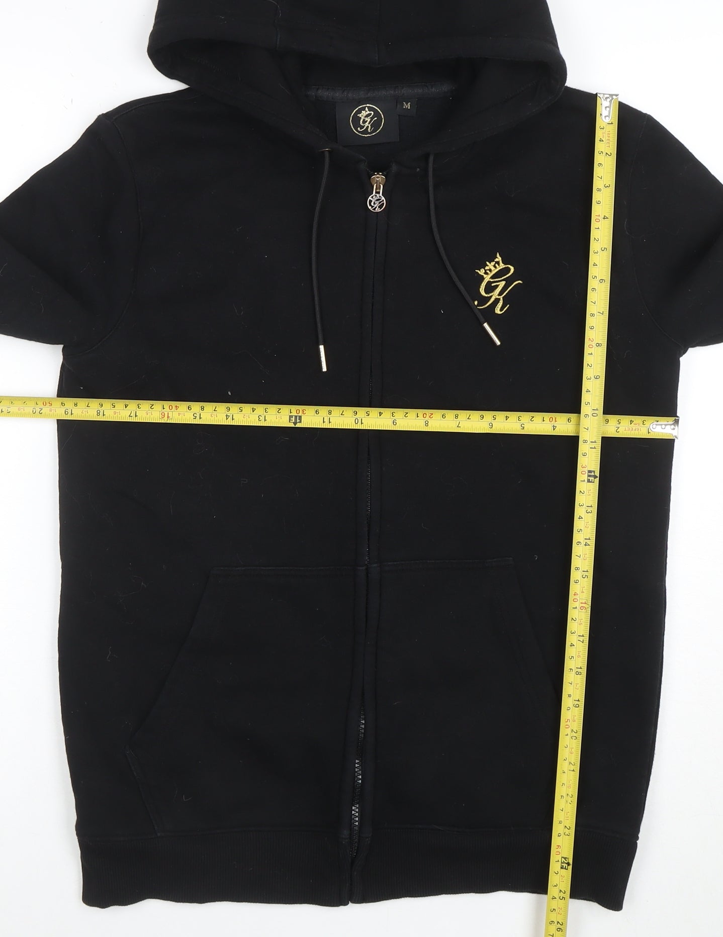 Gym King Men's Black Full Zip Hoodie Size M Regular Fit